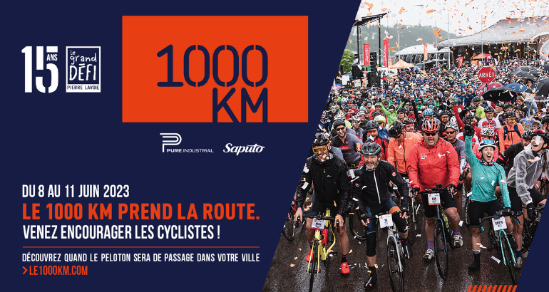 Le 1000 KM du Grand défi Pierre Lavoie fera escale à McMasterville!