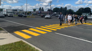 Début des travaux de sécurisation de la traverse piétonne à l’intersection Maple / 116