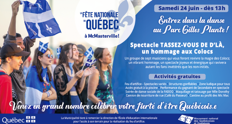 Entrez dans la danse et venez célébrer la Fête nationale du Québec avec nous!