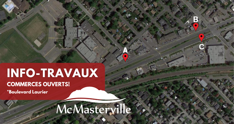 Info-travaux : Tous les commerces sont ouverts et accessibles durant les travaux sur le boulevard Laurier!