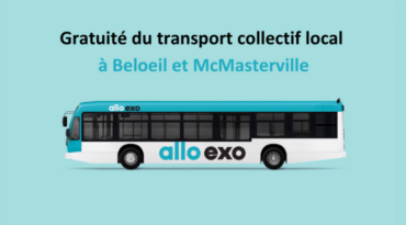 Poursuite de la gratuité du transport collectif sur l’ensemble du territoire de McMasterville et Beloeil jusqu’au 31 décembre 2023!