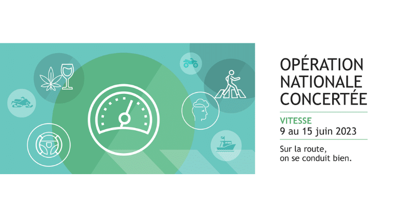 Opération nationale concertée contre la vitesse : sur la route, on se conduit bien