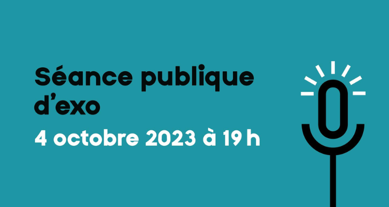 Séance d’information publique d’exo le 4 octobre