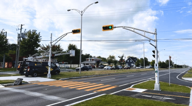 Intersection de la route 116 et de la rue Maple à McMasterville : un passage pour piétons plus sécuritaire pour la rentrée scolaire 2023