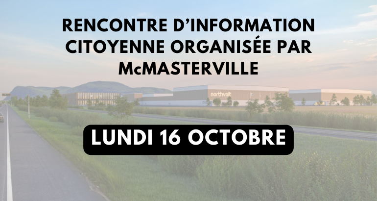 Rencontre d’information citoyenne organisée par la Ville