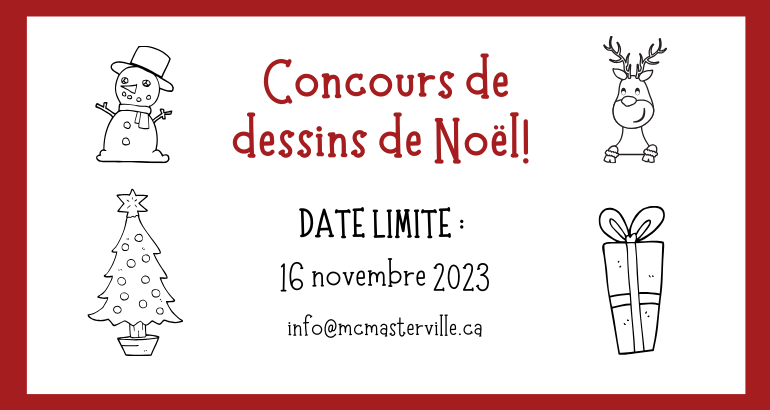 Concours de dessins pour enfant : « Un Noël à McMasterville! »