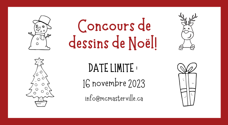 Concours de dessins pour enfant : « Un Noël à McMasterville! »