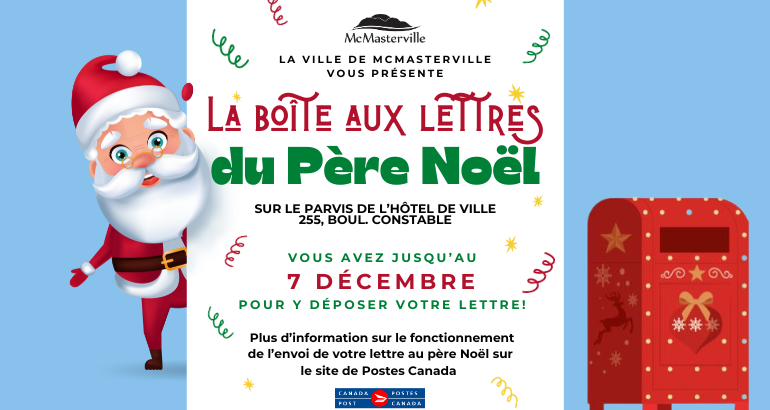 Boîte aux lettres du père Noël de McMasterville!