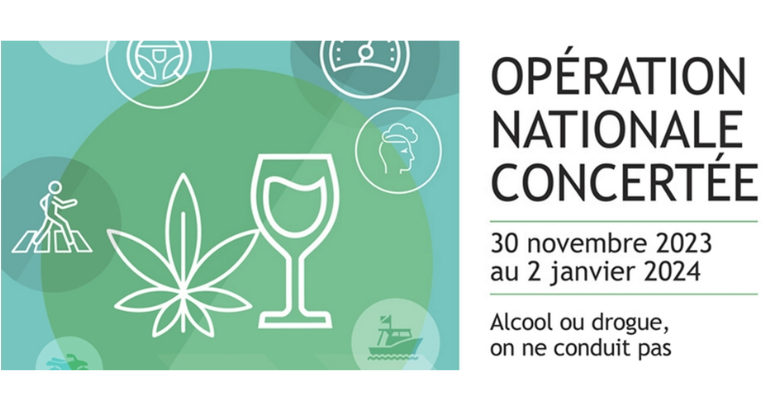 Opération nationale concertée – Alcool ou drogues, on ne conduit pas