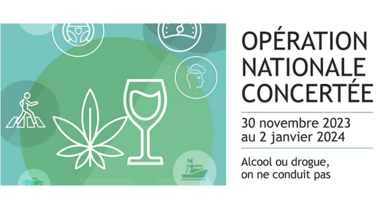 Opération nationale concertée – Alcool ou drogues, on ne conduit pas