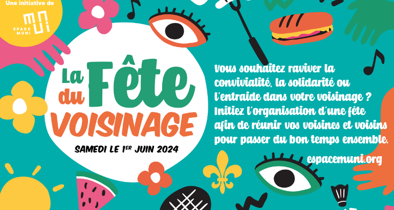 McMasterville vous invite à organiser une fête citoyenne pour la Fête du voisinage le 1er juin!