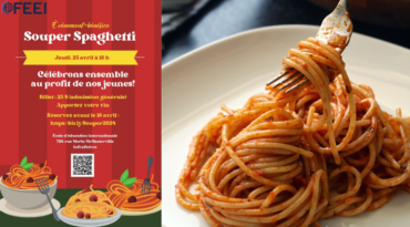 Participez à la première édition du souper spaghetti de la Fondation de l’École d’éducation internationale de McMasterville!