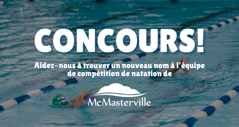 Concours – Aidez-nous à trouver un nouveau nom à l’équipe de natation de McMasterville!