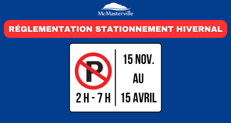 Modification de la période d’application de la réglementation sur le stationnement hivernal