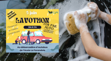 Participez au lavothon des élèves de La Farandole pour leur projet de classe extérieure!