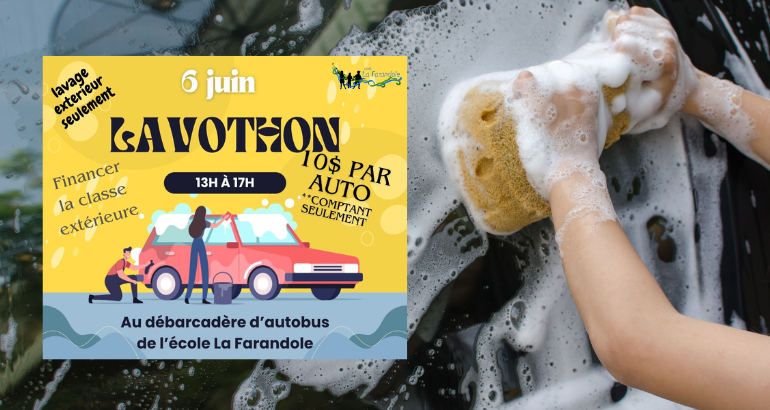 Participez au lavothon des élèves de La Farandole pour leur projet de classe extérieure!