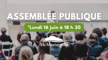 Assemblée publique le lundi 16 juin : Présentation du premier projet de résolution numéro 2025-154
