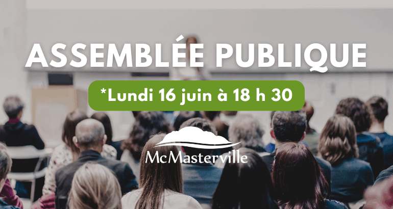 Assemblée publique le lundi 16 juin : Présentation du premier projet de résolution numéro 2025-154