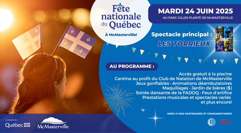 Gens du pays : venez célébrer la Fête nationale du Québec à McMasterville!