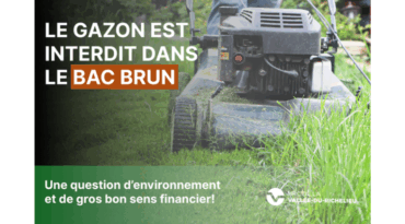 Gazon interdit dans le bac brun : une question d’environnement et de gros bon sens financier!