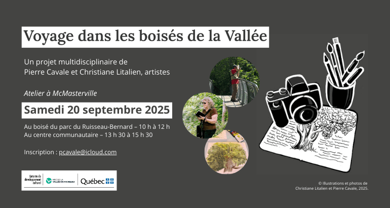 Participez à un atelier artistique au boisé du parc du Ruisseau-Bernard!