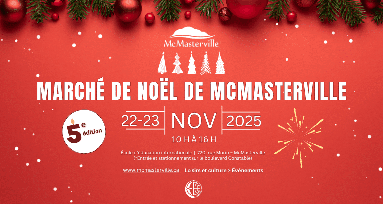 McMasterville vous invite à la 5e édition de son Marché de Noël!