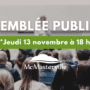 Assemblée publique le jeudi 13 novembre : Présentation du projet de règlement numéro 382-36-2025