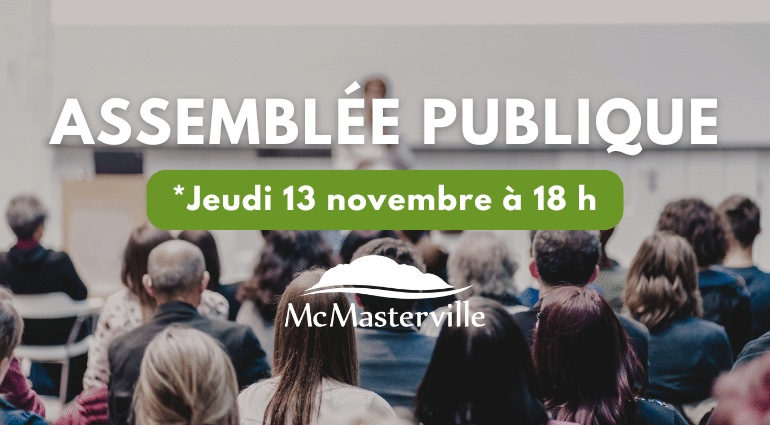 Assemblée publique le jeudi 13 novembre : Présentation du projet de règlement numéro 382-36-2025