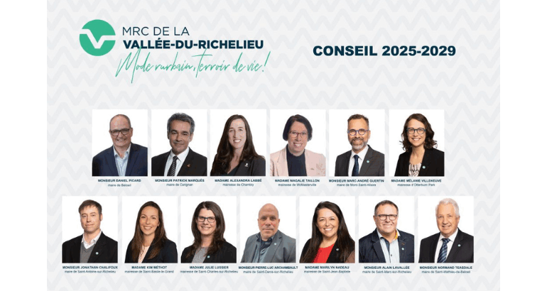 La MRCVR accueille trois nouveaux membres élus à son Conseil