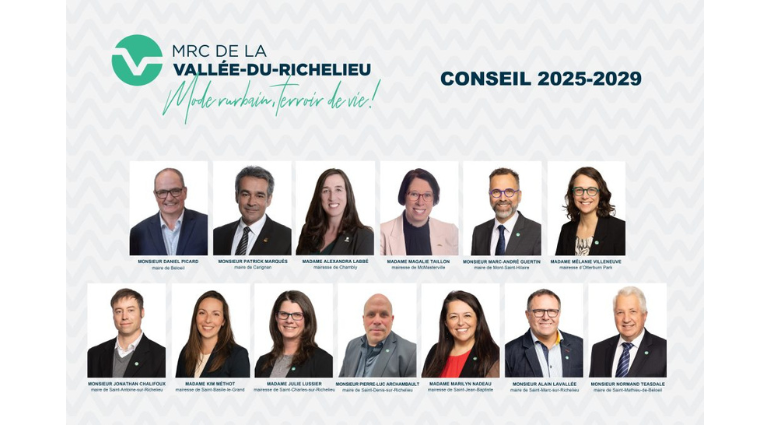 La MRCVR accueille trois nouveaux membres élus à son Conseil