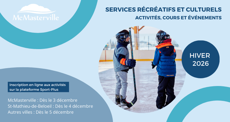 Programmation d’activités et période d’inscription – Hiver 2026