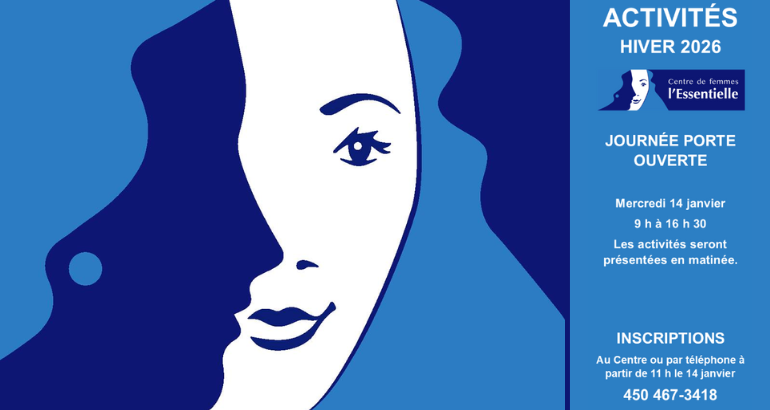 Programmation du Centre de femmes l’Essentielle – Hiver 2026
