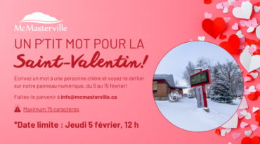 Envoyez-nous un p’tit mot pour la Saint-Valentin!