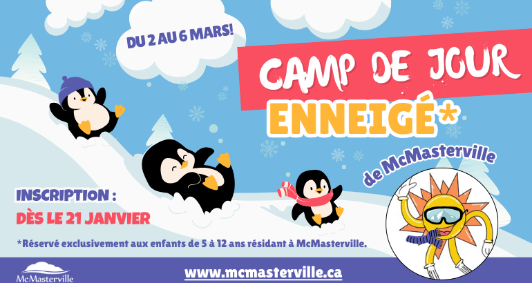 Retour du camp de jour Enneigé pour la semaine de relâche scolaire 2026
