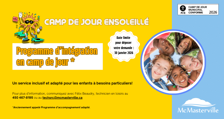 Programme d&rsquo;intégration en camp de jour pour l&rsquo;été 2026