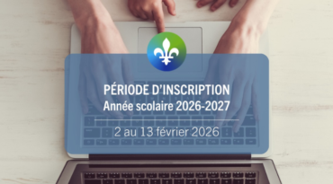 Période d’inscription dans les écoles du CSSP pour l’année 2026-2027