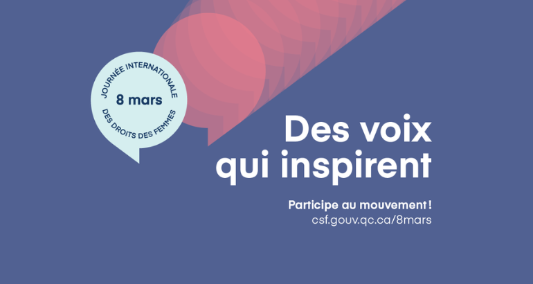 Journée internationale des droits des femmes 2026 : Des voix qui inspirent.