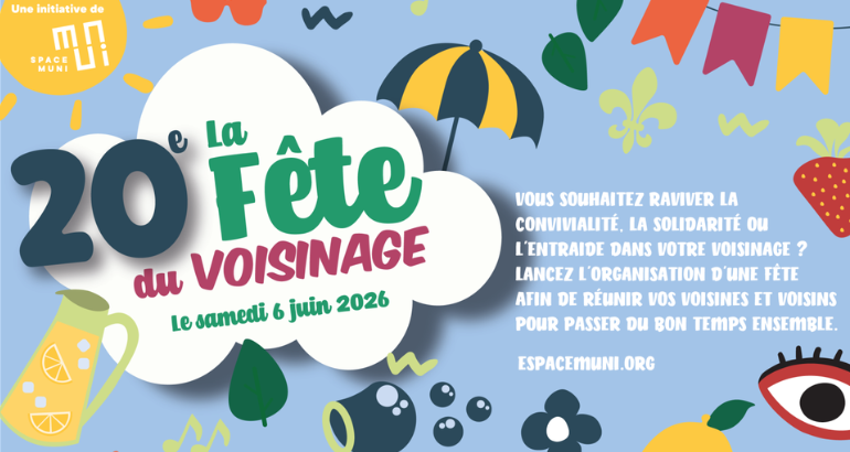 Rassemblez votre voisinage à l&rsquo;occasion de la 20e édition de la Fête du voisinage le 6 juin prochain!
