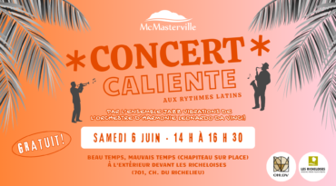 Concert extérieur gratuit à McMasterville avec l’Ensemble Jazz Vibrations de l’OHLDV!