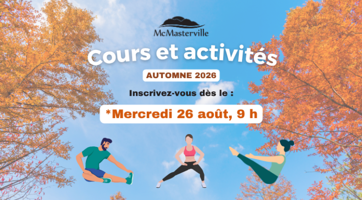 Programmation d&rsquo;activités et période d’inscription – Automne 2026