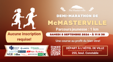 Demi-marathon de McMasterville – Un parcours jeunesse gratuit de 1 km!