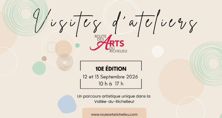 La Route des Arts du Richelieu invite le public à ses portes ouvertes les 12 et 13 septembre